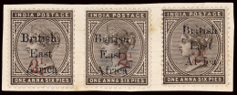 *//\     59 Vars Footnoted (64 Vars Footnoted) 1895 2½ On 1½a Sepia Q Victoria Of India^ Overprinted... - Brits Oost-Afrika