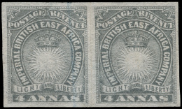 *        19b (10) 1890 4a Grey Sun And Crown, Imperf Pair^, Unwmkd, Only One Sheet Of 120 Ptd, Four Full Even... - Brits Oost-Afrika