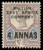 *        3 (3) 1890 4a On 5d Dull Purple And Blue Q Victoria Of Great Britain^, Surcharged And Overprinted "BRITISH... - Brits Oost-Afrika