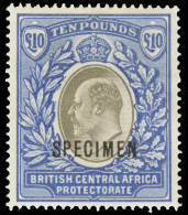 S        69 Var Listed (67s) 1903-04 £10 Grey And Blue K Edward VII^, Overprinted "SPECIMEN", Very Well... - Andere & Zonder Classificatie