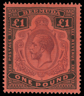 *        40-54 (44-55) 1910-25 ¼d-£1 Caravel And K George V^ Keyplates, Wmkd MCA, Perf 14, Cplt (15),... - Bermuda