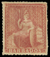 *        17a (26) 1865 4d Brown Red Britannia,^ Unwmkd, Rough Perf 14 To 16, Exceptionally Rich Colr And Centering,... - Barbados (...-1966)