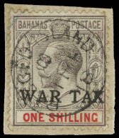 O        MR4 (95) 1918 1' Grey-black And Carmine K George V^ On Chalk-surfaced Paper With "WAR TAX" SG Type 10... - Andere & Zonder Classificatie