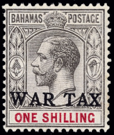 *        MR4 (95) 1918 1' Grey-black And Carmine K George V^ Overprinted War Tax, Scarce (only 1200 Issued), OG,LH,... - Andere & Zonder Classificatie