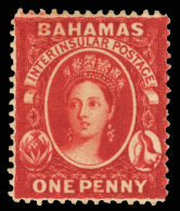 *        17 (34) 1863-77 1d Scarlet (aniline) Q Victoria^, Wmkd CC, Perf 14, Scarce, Perfectly Centered -- Rare... - Andere & Zonder Classificatie