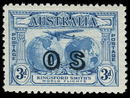 *        O1-2 (O123-24) 1931 2d-3d Southern Cross Above Hemispheres^ (Kingsford-Smith Issue), Overprinted "OS" SG... - Andere & Zonder Classificatie