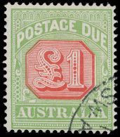 O        J49a (D87) 1921 £1 Scarlet And Pale Yellow-green Postage Due^, Wmkd Multiple Large Crown Over... - Andere & Zonder Classificatie
