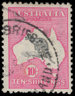O        55 Var (43a) 1918 10' Grey And Bright Aniline Pink Kangaroo^, Wmkd Narrow Crown And Narrow A, Perf 12,... - Andere & Zonder Classificatie