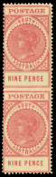 *        154a (302a) 1906 9d Brown-lake Q Victoria^, Wmkd Crown Over A, Perf 12, VARIETY - Imperf Between Vertical... - Gebruikt