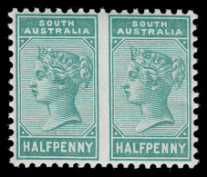 **       96a Var (188b Var) Circa 1893 ½d Pale Green Q Victoria Color Trial^, Unwmkd, Perf 14x14, VARIETY -... - Gebruikt