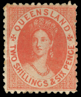 *        53a (122) 1880 2'6d Bright Scarlet Q Victoria^, Wmkd Crown And Q (SG Type W 6), Perf 12, OG, HR, F-VF... - Gebruikt