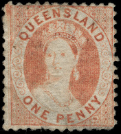 *        32 (74) 1874 1d Orange Q Victoria^, Wmkd Small Truncated Star, Perf 12, Extremely Rare And Undercatalogued... - Gebruikt