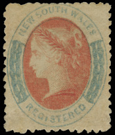 *        F5 (127) 1863 (6d) Rose-red And Pale Blue Q Victoria Registry^ Stamp On Yellowish Wove Paper, Wmkd... - Gebruikt