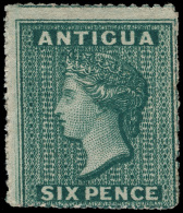 *        1 (1) 1862 6d Blue-green Q Victoria^, Unwmkd, Rough Perf 14 To 16, Ex-Arnhold, OG, HR, F-VF Scott Retail... - Aitutaki