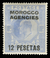 *        34-45 (112-23) 1907-10 5¢ On ½d-12pe On 10' K Edward VII^, Cplt (12), OG, HR, F-VF Scott... - Deutsche Post In Marokko