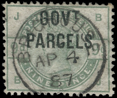 O        O29 (O63) 1883 9d Dull Green Q Victoria^ Official Overprinted GOVT PARCELS, Exceptionally Well Centered,... - Sonstige & Ohne Zuordnung