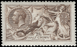 *        173a (407) 1915 2'6d Pale Brown K George V Sea Horses^, De La Rue Printing, Wmkd Single Cypher, Perf... - Andere & Zonder Classificatie