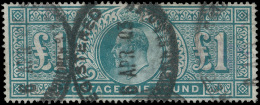 O        142 (266) 1902 £1 Dull Blue-green K Edward VII^, De La Rue Printing, Wmkd Three Imperial Crowns,... - Andere & Zonder Classificatie