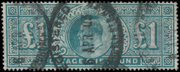 O        142 (266) 1902 £1 Dull Blue-green K Edward VII^, De La Rue Printing, Wmkd Three Imperial Crowns,... - Sonstige & Ohne Zuordnung