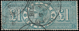 O        124 (212) 1891 £1 Green Q Victoria^, Wmkd Three Crowns, Perf 14, Very Well Centered, Lightly... - Sonstige & Ohne Zuordnung