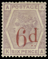 *        95 (162) 1883 6d On 6d Lilac Q Victoria^, Surcharged In Red, Plate 18, Wmkd Imperial Crown, Perf 14,... - Andere & Zonder Classificatie