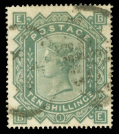 O        74 (128) 1878 10' Greenish Grey Q Victoria^, Plate 1, Wmkd Maltese Cross, Perf 15½x15, Rare, A... - Andere & Zonder Classificatie
