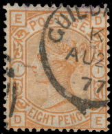 O        73 (156) 1876 8d Orange Q Victoria^, Plate 1, Wmkd Large Garter, Well Centered, Light Cds, XF Scott Retail... - Andere & Zonder Classificatie