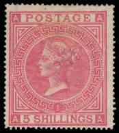 *        57 (126) 1867 5' Rose Q Victoria^, Plate 1, Wmkd Maltese Cross, Brilliant Color, A Very Difficult Stamp,... - Andere & Zonder Classificatie