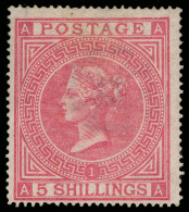 *        57 (126) 1867 5' Rose Q Victoria^, Plate 1, Wmkd Maltese Cross, Brilliant Color, A Very Difficult Stamp,... - Sonstige & Ohne Zuordnung