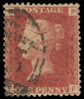 O        33 (43) 1864 1d Rose-red Q Victoria^, Wmkd Large Crown, Perf 14, Plate 225, A Magnificent, Perfectly... - Andere & Zonder Classificatie