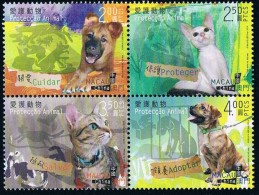 2014 China Macao Stamps Protect Animal Dog And Cat - Unused Stamps
