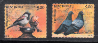 INDIA, 2010, FINE USED, Birds Of India, First Day Cancelled, Set 2 V, Pigeon, Sparrow, - Gebruikt