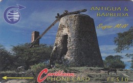 Antigua, ANT-6A, EC$ 40,  Sugar Mill, 6CATA, 2 Scans. - Antigua And Barbuda