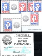 Paris Philexfrance Marianne 1982 Frankreich 2343/4+3 ZD Aus Block 6 ** 39€ Stamp On Stamp Philatelic Se-tenant Bf FRANCE - Unused Stamps