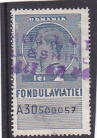 USED REVENUE STAMP,AVIATION FOUNDS,ROMANIA. - Revenue Stamps