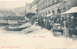 CPA SUISSE LUZERN Markttag Marché Sur Les Quais - Lucerna