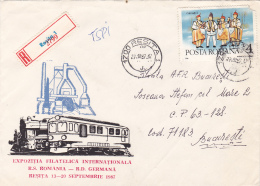 COVER STATIONARY,TRAIN,1987,ROMANIA. - Autres & Non Classés