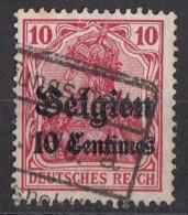 N3 Belgio 1914-15 Occupazione Tedesca Viaggiati Used Overprint Belgien 10 Centimes Su 10 - Deutsches Reich - Armée Allemande
