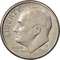 Monnaie, États-Unis, Roosevelt Dime, Dime, 1989, U.S. Mint, Denver, SUP+ - 1946-...: Roosevelt