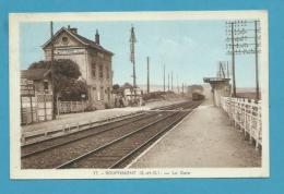 CPSM 17 - Chemin De Fer Arrivée Du Train En Gare De BOUFFEMONT 95 - Bouffémont