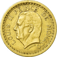 Monnaie, Monaco, Louis II, 2 Francs, 1945, TTB+, Aluminum-Bronze, KM:121a - 1922-1949 Louis II