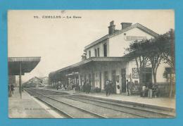 CPA 22 - Chemin De Fer Arrivée Du Train En Gare De CHELLES 77 - Chelles