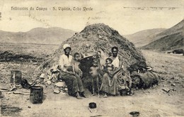 CABO VERDE, S. SÃO  VICENTE, Habitantes Do Campo, 2 Scans - Capo Verde