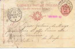 Roccapiemonte. 1899. Annullo Grande Cerchio, Su Cartolina Postale - Marcophilia