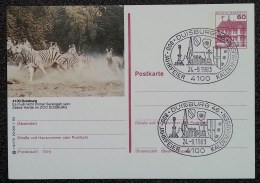 ALLEMAGNE - ENTIER POSTAL  - DUISBURG / ZOO - 1983 - Illustrated Postcards - Used