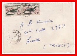 MOUNDOU TCHAD AFRIQUE ANCIENNE COLONIE FRANÇAISE LETTRE PAR AVION POUR LA FRANCE TIMBRE PROTECTION DE LA NATURE LE VARAN - Covers & Documents