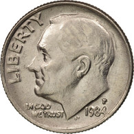 Monnaie, États-Unis, Roosevelt Dime, Dime, 1984, U.S. Mint, Philadelphie, TTB+ - 1946-...: Roosevelt