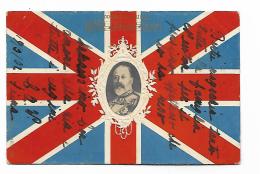 GOD SAVE THE KING  SU UNION JACK E RE VIAGGIATA 1902 FP - Historische Persönlichkeiten