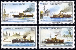 TURKEY 1989 (**) - Mi. 2857-60, Steam Ships - Unused Stamps