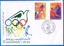 Algérie 2016 - FDC - Olympic Games- Jeux Olympiques Rio 2016 - Eté 2016: Rio De Janeiro